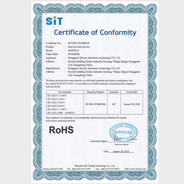 ismod ii rohs-certificeringen
